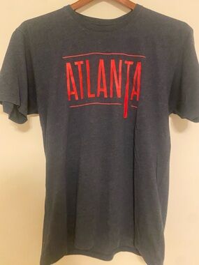 Atlanta Graphic Tee - Charcoal with Red Print